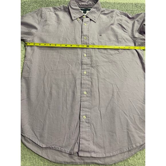 Tommy Hilfiger Button Up Shirt Mens Large Purple 100% Cotton 0835620 C837827427 - Picture 4 of 9